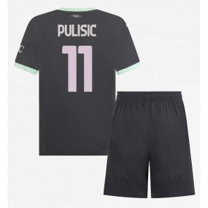 AC Milan Christian Pulisic #11 Rezervni Dres za Dječji 2024-25 Kratak Rukavima (+ kratke hlače)